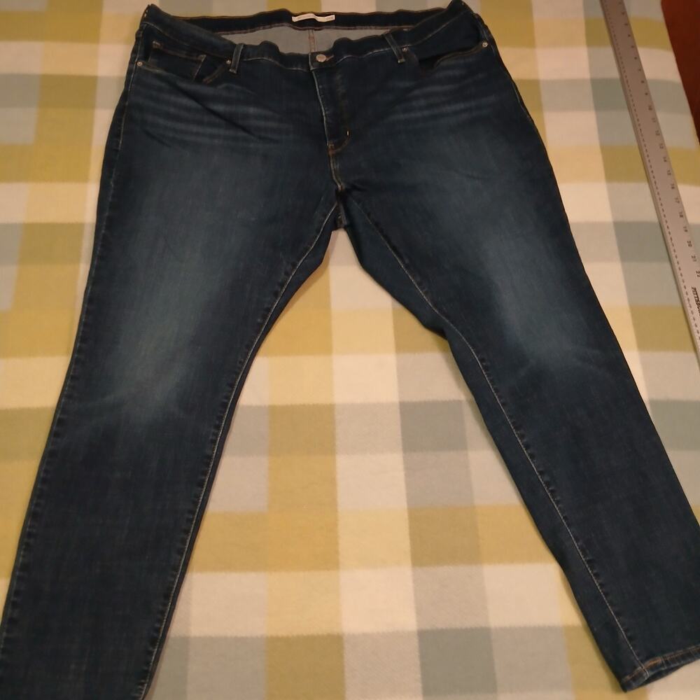 Levis 311 Shaping Skinny Leg Stretch Mid Rise Dark Wash Denim Jeans SZ 24w